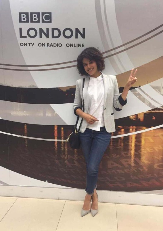 Bollywood actress Taapsee Pannu makes most of her time in London while shooting for Judwaa 2. Taapsee Pannu,actress Taapsee Pannu,Taapsee Pannu Judwaa 2,Judwaa 2,Judwaa 2 shooting,Judwaa 2 shooting in London