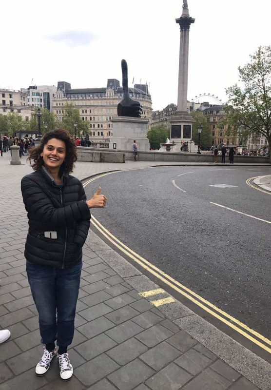 Bollywood actress Taapsee Pannu makes most of her time in London while shooting for Judwaa 2. Taapsee Pannu,actress Taapsee Pannu,Taapsee Pannu Judwaa 2,Judwaa 2,Judwaa 2 shooting,Judwaa 2 shooting in London