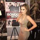 Playboy model Carla Howe flaunts her cleavage in Instagram snap.