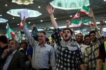 Supporters of Iranian presidential candidate Ebrahim Raisi chant slogans during a campaign meeting at the Mosalla mosque in Tehran, Iran, May 16, 2017. Under Iran's system, the powers of the elected president are circumscribed by those of the conservative supreme leader, Ayatollah Ali Khamenei, who has been in power since 1989. All candidates must be vetted by a hardline body. Nevertheless, elections are fiercely contested and can bring about change within the system of rule overseen by Shi'ite Muslim clerics.