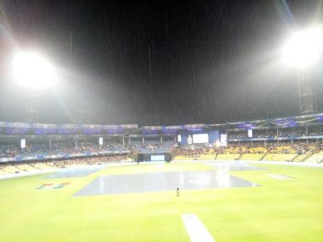 Kolkata Knight Riders (KKR) captain Gautam Gambhir led from the front to knock defending champions Sunrisers Hyderabad out of the Indian Premier League (IPL) with a seven-wicket win and made to Qualifier 2 in a rain-interrupted eliminator clash at the M. Chinnaswamy Stadium here on Thursday. KKR will take on Mumbai Indians on Friday at the same venue. Chasing 48 to win in six overs after rain and wet outfield ate up a large chunk of playing time, forcing Duckworth-Lewis method to come into play, Gambhir steadied the ship after KKR were 12/3 at one stage with an unbeaten 19-ball 32. Ishank Jaggi, playing his first match, was not out on five. At the start, Chris Lynn was on the money right away, smacking Bhuvneshwar Kumar for a six in the first ball he faced.