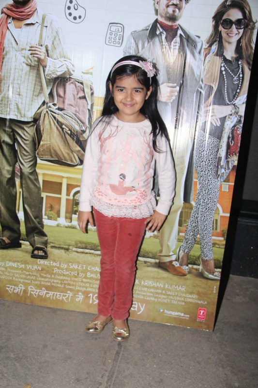 Child actor Dishita Sehgal spotted at Hindi Medium special screening in Mumbai on May 17, 2017. Sooraj Pancholi,Irrfan Khan's son Ayaan Khan,music composer Vijay Verma,child actor Dishita Sehgal,Kirti Kulhari,Tillotama Shome,Deepak Dobriyal,Hindi Medium special screening,Hindi Medium special screening pics,Hindi Medium special screening images