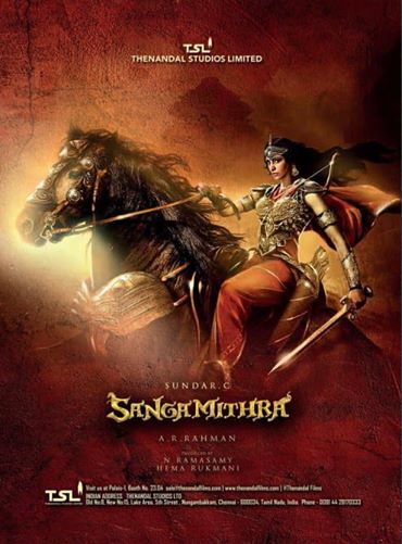 Sabu Cyril, Tirru, Peter Hein, Anju Modi and RC Kamalakannan have been roped in to look after the production design, cinematography, stunts, costume and VFX respectively for the film. The team is expected to return from Cannes and resume the pre-production preparations for the film, which is expected to go on floors in August. Jayan Ravi,Shruti Haasan,Arya,AR Rahman,Sundar C,Sangamithra first look poster,Sangamithra first look,Sangamithra poster,Sangamithra,Sangamithra movie poster,Sangamithra pics,Sangamithra images,Sangamithra stills,Sangamithra pictures