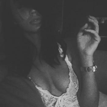 Megan McKenna flaunts her cleavage in swimsuit.