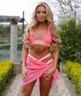 TOWIE's Amber Turner displays her enviable abs in bikini.