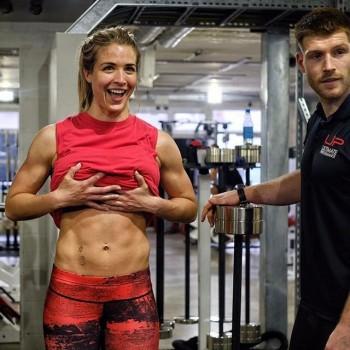 Emmerdale's Gemma Atkinson flaunts her rock hard abs.