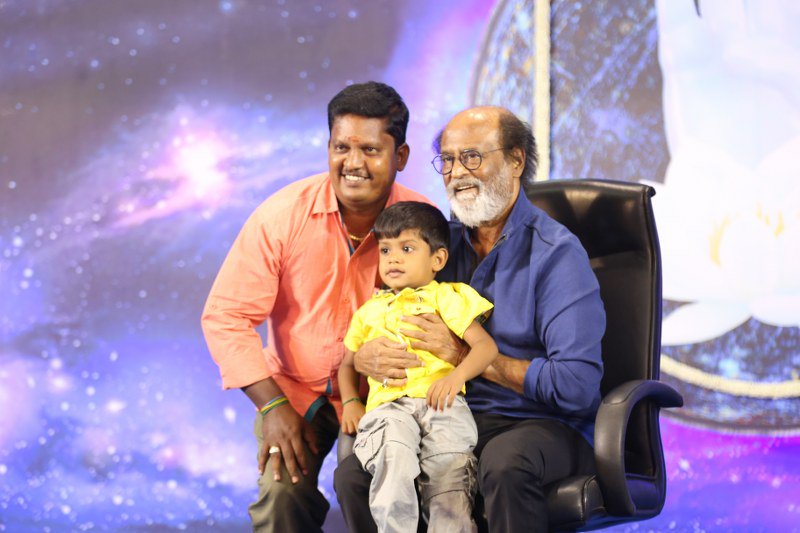 Bollywood and South Indian film actor Rajinikanth during a greet and meet with his fans on the 4th day after a gap of 8 years at Raghavendra Mandapam in Chennai on May 18, 2017. Rajinikanth,superstar Rajinikanth,Rajinikanth meets his fans,Raghavendra Mandapam