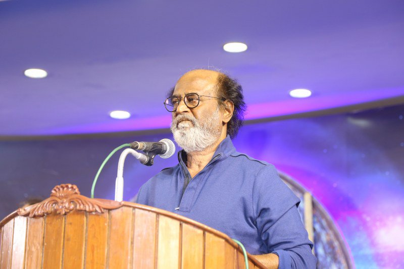 Bollywood and South Indian film actor Rajinikanth during a greet and meet with his fans on the 4th day after a gap of 8 years at Raghavendra Mandapam in Chennai on May 18, 2017. Rajinikanth,superstar Rajinikanth,Rajinikanth meets his fans,Raghavendra Mandapam