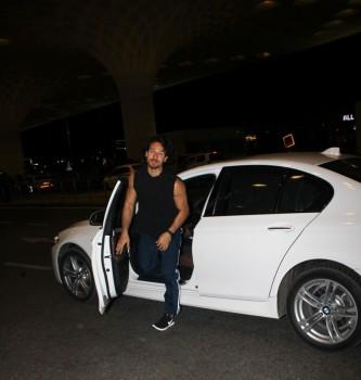 Bollywood actor Tiger Shroff spotted at Mumbai airport on May 19, 2017.