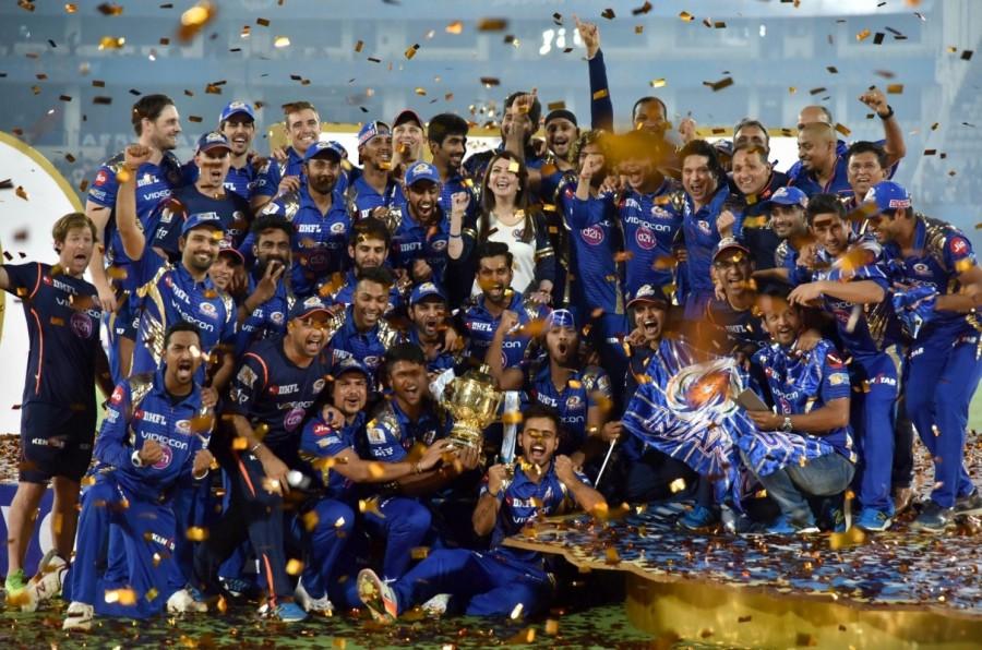 Dhoni scored 10 runs in 13 balls before falling to a poor shot in the 17th over, slashing a Bumrah delivery which was slightly outside off-stump but only managed an easy top edge to wicket-keeper Parthiv Patel. His departure seemed to put the pressure on the Pune batsmen. Malinga conceded just five runs in the 18th over and Bumrah bowled another miserly over in the 19th to put pressure. With 11 runs needed off the final over, Manoj Tiwary started with a boundary to square leg off Johnson but an attempted smash into the stands off the very next ball saw him caught at long on by Pollard. Smith fell on third ball, caught by Ambati Rayudu at the cover boundary. Two runs came off the next ball but with four needed off the last ball, Daniel Christian was run out sending the Mumbai players into wild celebrations. Earlier, braces by bowlers Jaydev Unadkat, Adam Zampa and Christian enabled Pune to restrict Mumbai to 129 for eight. Mumbai Indians defeated Rising Pune Supergiant,Mumbai Indians beat Rising Pune Supergiant,Mumbai Indians,Rising Pune Supergiant,Indian Premier League,Indian Premier League 2017,Indian Premier League final,IPL,IPL 2017,IPL 2017 final