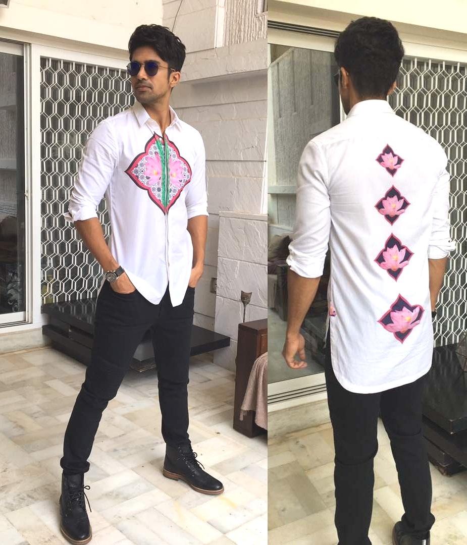 Anuj Kumar Shirt - Aeropostale Jeans - Boots from Super Dry. Saqib Saleem,actor Saqib Saleem,Saqib Saleem styles,Saqib Saleem dress styles,Dobaara promotions,Dobaara movie promotions,Dobaara