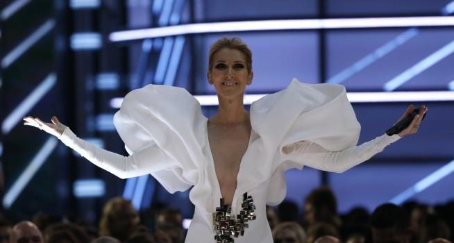 Singer Celine Dion's sleeves on her gown she adorned at the Billboard Music Awards were packed up with tissue paper, according to her stylist Law Roach. Dion, 49, flaunted a floor-length, figure-hugging, white gown with a v-plunge neckline and accentuated shoulder detail to the awards gala on May 21.