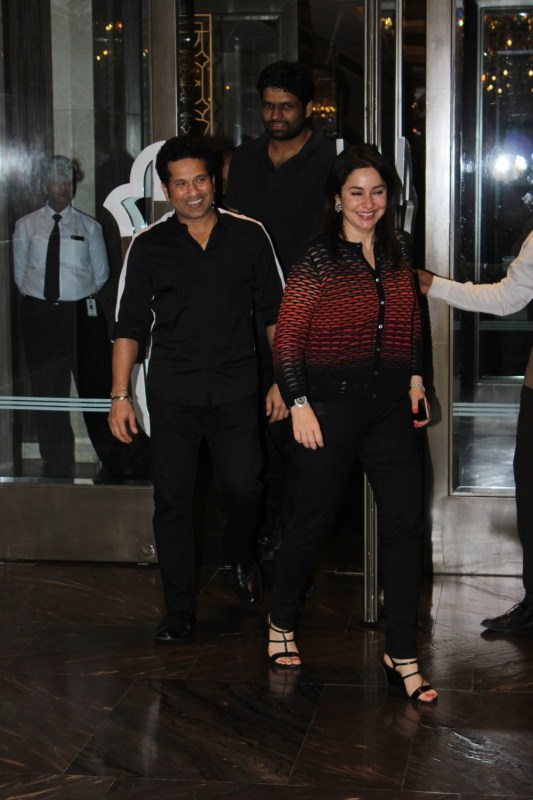 Former Indian cricketer Sachin Tendulkar with his wife Dr Anjali during the engagement ceremony of Zaheer Khan and Sagarika Ghatge, in Mumbai, on May 23, 2017. Virat Kohli,Anushka Sharma,Yuvraj Singh,Rohit Sharma,Sachin Tendulkar,Zaheer Khan and Sagarika Ghatge,Zaheer Khan,Sagarika Ghatge,Zaheer Khan and Sagarika Ghatge engagement,Zaheer Khan engagement,Sagarika Ghatge engagement,Zaheer Khan and Sagarika Ghatge