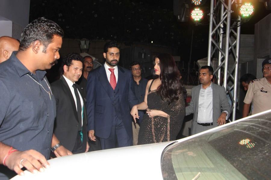Bollywood actor Abhishek Bachchan with his wife and actor Aishwarya Rai Bachchan during the premiere of film Sachin: A Billion Dreams in Mumbai on May 24, 2017. Amitabh Bachchan,Abhishek Bachchan,Aishwarya Rai,Aishwarya Rai Bachchan,Sachin: A Billion Dreams,Sachin: A Billion Dreams premiere show,Sachin: A Billion Dreams premiere show pics,Sachin: A Billion Dreams premiere show images,Sachin: A Billion Dreams prem