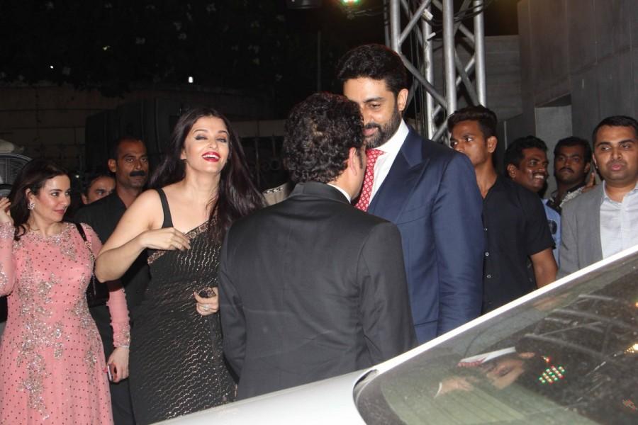 Bollywood actor Abhishek Bachchan with his wife and actor Aishwarya Rai Bachchan during the premiere of film Sachin: A Billion Dreams in Mumbai on May 24, 2017. Amitabh Bachchan,Abhishek Bachchan,Aishwarya Rai,Aishwarya Rai Bachchan,Sachin: A Billion Dreams,Sachin: A Billion Dreams premiere show,Sachin: A Billion Dreams premiere show pics,Sachin: A Billion Dreams premiere show images,Sachin: A Billion Dreams prem