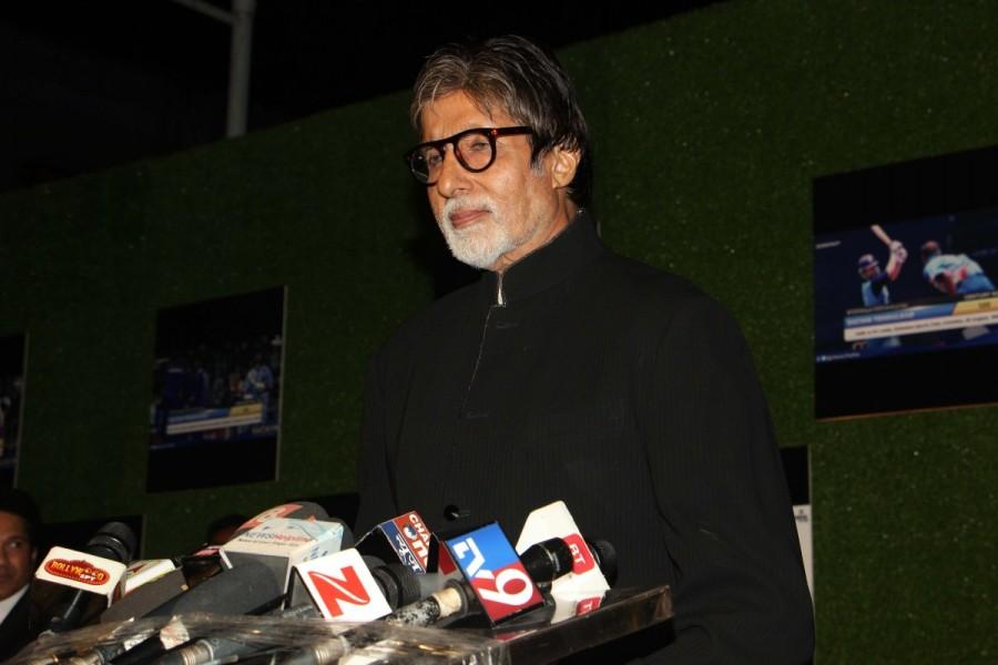 Bollywood actor Amitabh Bachchan during the premiere of film Sachin: A Billion Dreams in Mumbai on May 24, 2017. Amitabh Bachchan,Abhishek Bachchan,Aishwarya Rai,Aishwarya Rai Bachchan,Sachin: A Billion Dreams,Sachin: A Billion Dreams premiere show,Sachin: A Billion Dreams premiere show pics,Sachin: A Billion Dreams premiere show images,Sachin: A Billion Dreams prem