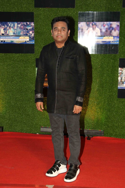 Bollywood music composer A R Rahman during the premiere of film Sachin: A Billion Dreams in Mumbai on May 24, 2017. AR Rahman,Sushant Singh Rajput,Kriti Sanon,Anil Kapoor,John Abraham,Sachin: A Billion Dreams premiere show,Sachin: A Billion Dreams,Sachin: A Billion Dreams premiere show pics,Sachin: A Billion Dreams premiere show images,Sachin: A Billion Dreams premiere