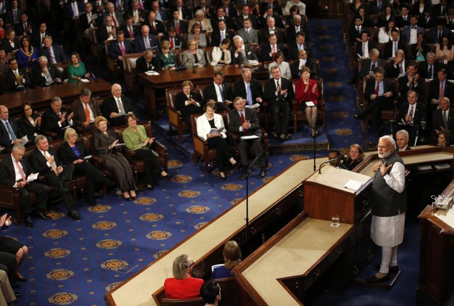 India Prime Minister Narendra Modi addresses a joint meeting of Congress in the House Chamber on Capitol Hill in Washington, U.S., June 8, 2016. Narendra Modi,PM Narendra Modi,Modi,PM Modi,3 yrs of Narendra Modi govt,Narendra Modi government turns 3,NaMo,NaMo 3 years