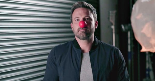 Ben Affleck Ed Sheeran,Ben Affleck,Sarah Rafferty,Ryan Gosling,Red nose day,Red Nose day 2017,Ed Sheeran red nose,Ben Affleck red nose,Sarah Rafferty red nose,Ryan Gosling red nose