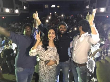 Telugu movie Kesava success tour event held at Vizag, AP. Celebs like Nikhil Siddharth, Ritu Varma, Sudheer Varma and others graced the event.