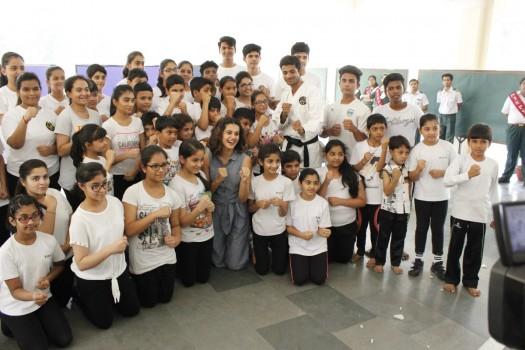 It was a proud moment for Mata Jai Kaur Public School on 26th May 2017, to host their alumni, where their software engineer turned actress Taapsee Pannu was in attendance. She was warmly welcomed by Chairman Sardar Surjit Singh Ji, Vice Chairperson Rasna Singh Ji, Principal Ms. Rashmi Mehta, her teachers who had taught her over the years, members of the school alumni and students.