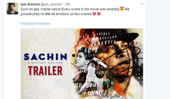 The film is engaging since it's a factual presentation of his life with real-life sporting legends on the big canvas. Sachin: A Billion Dreams,Sachin: A Billion Dreams movie,Fans are going gaga over Sachin: A Billion Dreams,Sachin,Sachin Tendulkar