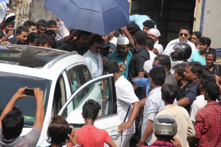 Rajinikanth,Superstar Rajinikanth,Kaala Karikaalan,Kaala Karikaalan shooting,Kaala Karikaalan shooting in Mumbai,Kaala Karikaalan in Mumbai,Rajinikanth in Mumbai