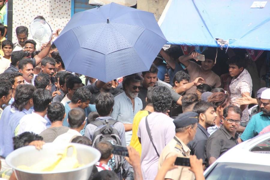 Rajinikanth,Superstar Rajinikanth,Kaala Karikaalan,Kaala Karikaalan shooting,Kaala Karikaalan shooting in Mumbai,Kaala Karikaalan in Mumbai,Rajinikanth in Mumbai