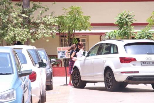 Bollywood actress Kareena Kapoor and Amrita Arora spotted at Gym in Bandra.