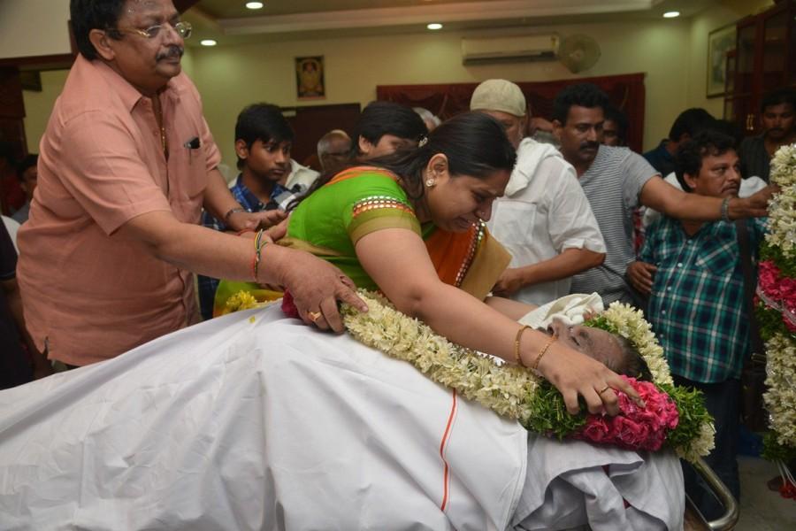 Rao, who was suffering from multiple health problems, was in hospital for more than two months before being discharged on March 28. He was again admitted to KIMS last week and underwent reconstructive surgery of the oesophagus. Following the surgery, he had developed renal failure. Born in Palakollu in West Godavari district of present Andhra Pradesh on May 4, 1942, he began his career as a stage artist and later entered the film industry. Venkatesh,Mohan Babu,Tarun,Ali,Manchu Manoj,C Kalyan,Dasari Narayana Rao,dasari narayana rao death,last respect to Dasari Narayana Rao,dasari narayana rao passes away,dasari narayana rao died