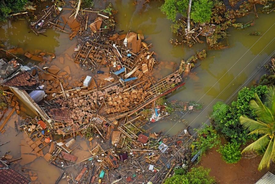 Debris of houses is seen after a flood affected a village in Matara. Massive flooding in Sri Lanka,flooding in Sri Lanka,Historic floods,Flood in Sri Lanka,Sri Lanka flood