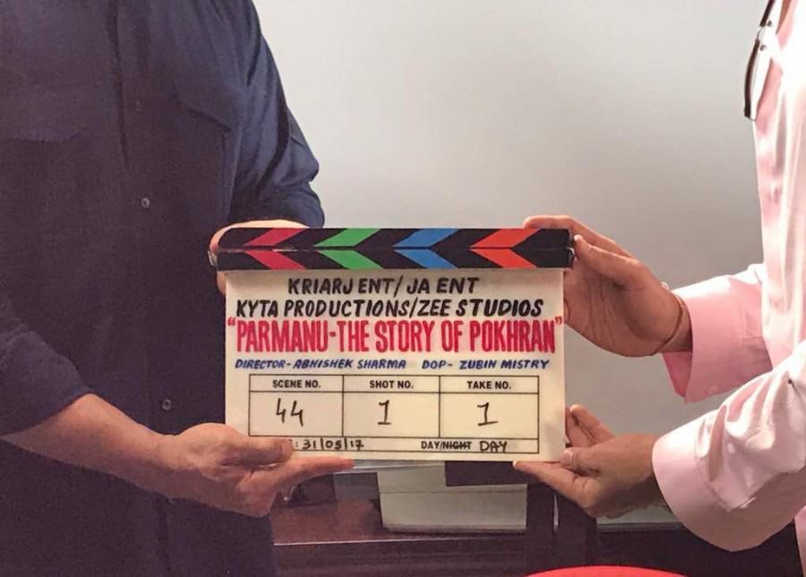 John on Wednesday took to Twitter, where he shared a photograph of the film's clap-board and captioned: "Day 1.. 'Parmanu. The Story of Pokhran'. Our biggest test ever!" "Parmanu - The Story of Pokhran" also stars Diana Penty and Boman Irani. John has also written the film along with Saiwyn Quadros and Sanyuktha Chawla Shaikh (writers of "Neerja"). The music of the film is helmed by Sachin-Jigar. "The road to Pokhran has been paved. It's time to embark on a journey to revisit the mission that changed the place of India on the world map and turning the course of modern India's position in the world as a strong nuclear state," John said in a statement. The film is slated to release on December 8. John Abraham,actor John Abraham,John Abraham starts shooting for Parmanu,Parmanu,Parmanu shooting,Parmanu movie,bollywood movie Parmanu,Parmanu pics,Parmanu images,Parmanu stills,Parmanu pictures,Parmanu photos