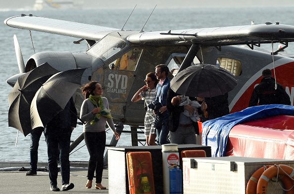 Pippa Middleton (centre L) and her husband James Matthews (centre R) arrive at Rose Bay Wharf by sea plane in Sydney on May 31, 2017. Pippa and Matthews, who married on May 20, 2017, are visiting Sydney on their honeymoon. Pippa Middleton and James Matthews,Pippa Middleton,James Matthews,Pippa Middleton and James Matthews honeymoon,Pippa Middleton and James Matthews honeymoon pics,Pippa Middleton and James Matthews honeymoon images,Pippa Middleton and James Matthews honeymo