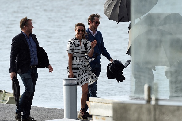 Pippa Middleton (C) and her husband James Matthews (R) arrive at Rose Bay Wharf by sea plane in Sydney on May 31, 2017. Pippa and Matthews, who married on May 20, 2017, are visiting Sydney on their honeymoon. Pippa Middleton and James Matthews,Pippa Middleton,James Matthews,Pippa Middleton and James Matthews honeymoon,Pippa Middleton and James Matthews honeymoon pics,Pippa Middleton and James Matthews honeymoon images,Pippa Middleton and James Matthews honeymo