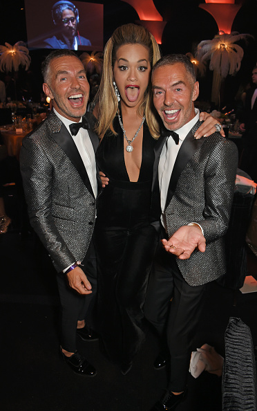 Dean Caten, Rita Ora and Dan Caten attend the amfAR Gala Cannes 2017 at Hotel du Cap-Eden-Roc on May 25, 2017 in Cap d'Antibes, France. Bella Hadid,Will Smith,Pamela Anderson,Priyanka Chopra,Dwayne Johnson,Party Like a Celebrity