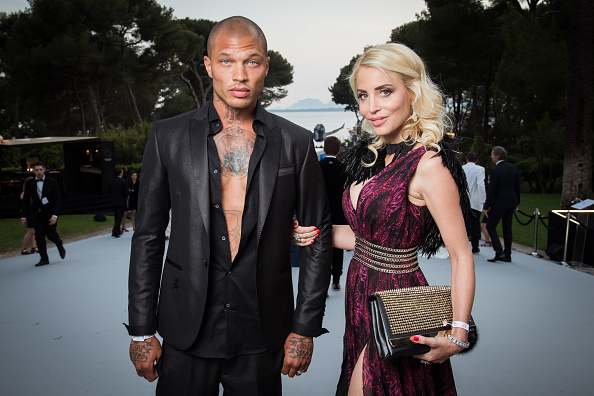 Jeremy Meeks and a guest attend the amfAR Gala Cannes 2017 at Hotel du Cap-Eden-Roc on May 25, 2017 in Cap d'Antibes, France. AmfAR Gala Fashion,Gala Fashion,amfAR Gala Fashion Trend,amfAR Gala,amfAR Gala pics,amfAR Gala images,amfAR Gala stills,amfAR Gala pictures,amfAR Gala photos