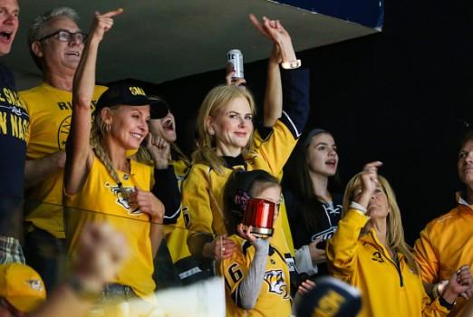 Actress Nicole Kidman attends the Stanley Cup Finals Game 3 Nashville Predators Vs. Pittsburgh Penguins at Bridgestone Arena on June 3, 2017 in Nashville, Tennessee.  