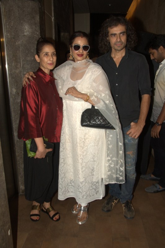 Bollywood actors Manisha Koirala, Rekha and filmmaker Imtiaz Ali during the screening of film Dear Maya on June 4, 2017. Manisha Koirala,Rekha,Imtiaz Ali,Sohail Khan,Tabu,Shreya Chaudhary,Govinda,Sunita Ahuja,Dear Maya,Dear Maya special screening,Dear Maya special screening pics,Dear Maya special screening images,Dear Maya special screening stills,Dear Maya special screenin