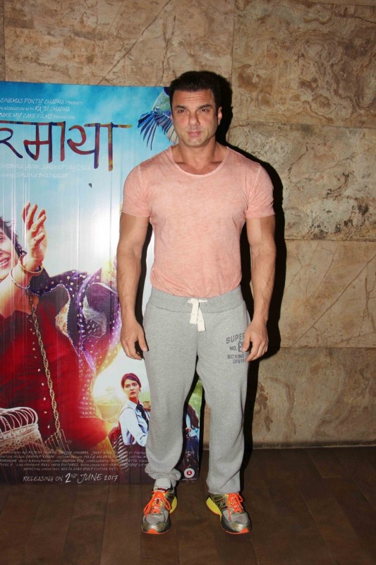 Bollywood actor Sohail Khan during the screening of film Dear Maya on June 4, 2017. Manisha Koirala,Rekha,Imtiaz Ali,Sohail Khan,Tabu,Shreya Chaudhary,Govinda,Sunita Ahuja,Dear Maya,Dear Maya special screening,Dear Maya special screening pics,Dear Maya special screening images,Dear Maya special screening stills,Dear Maya special screenin
