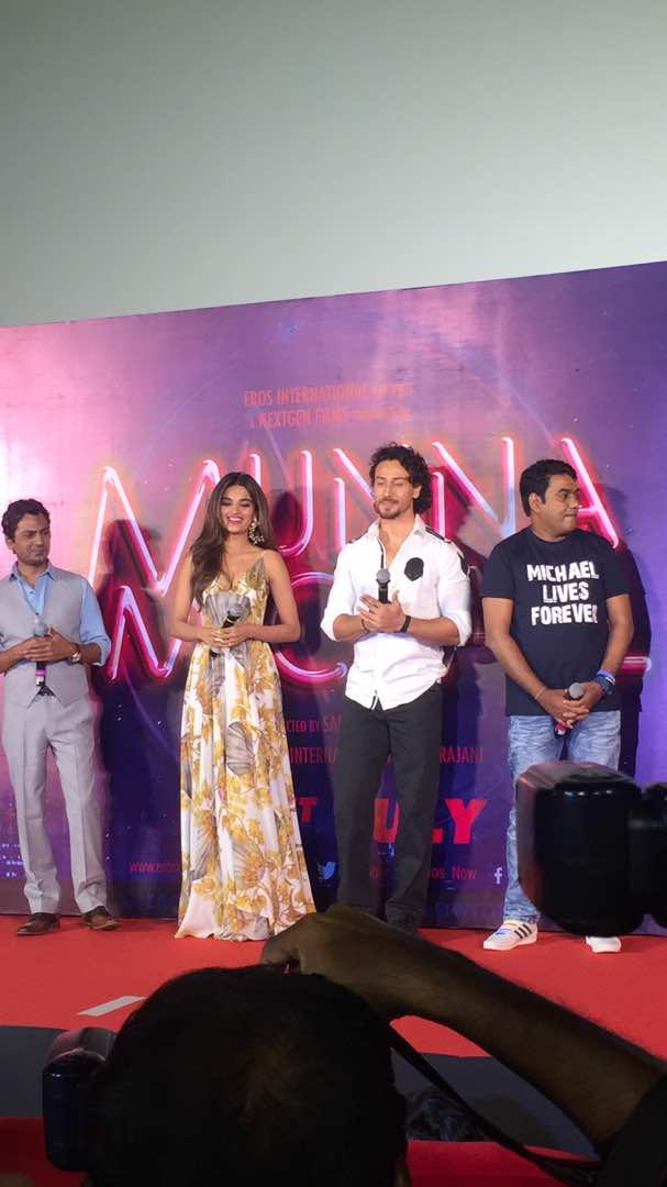 Bollywood celebs like Tiger Shroff, Nidhhi Agerwal, Nawazuddin Siddiqui and others spotted at Munna Michael Trailer launch. Tiger Shroff,Nidhhi Agerwal,Nawazuddin Siddiqui,Munna Michael,Munna Michael Trailer,Munna Michael Trailer launch,Munna Michael Trailer launch pics,Munna Michael Trailer launch images,Munna Michael Trailer launch stills,Munna Michael Trailer launch picture
