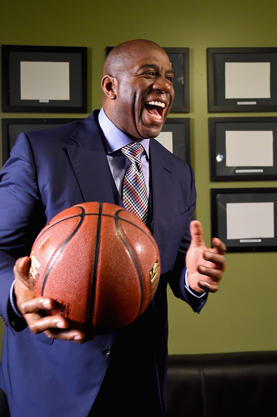 American Express teamed up with magic Johnson and Pat Riley,magic Johnson,Pat Riley,American Express,tv personality Cari Champion,Cari Champion