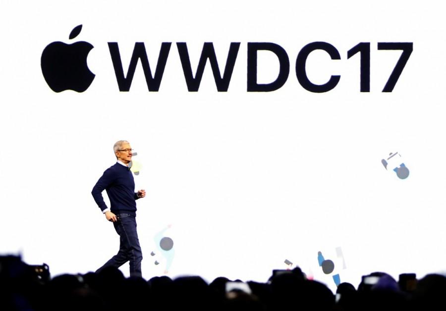 CEO Tim Cook speaks during WWDC. WWDC 2017,WWDC,Apple,iMac,MacBook Pro series,Worldwide Developer Conference,Apple HomePod,Apple iMac