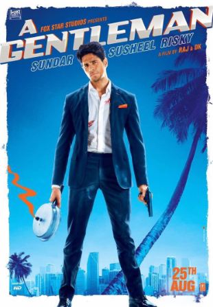 A perfect Gentleman, Gaurav wants a perfect life complete with his dream home, dream minivan and marrying his dream girl Kavya. When he has to travel to India for a job assignment, his life goes topsy-turvy. A case of mistaken identity, this film will see this Sundar, Susheel Gentleman drop his frying pan and turn risky, when he picks up a gun to protect himself, Kavya and keep his dreams from going kaput. Sidharth Malhotra and Jacqueline Fernandez,Sidharth Malhotra,Jacqueline Fernandez,A Gentleman first look poster,A Gentleman poster .A Gentleman first look,A Gentleman movie poster
