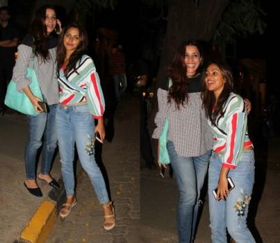 South Indian actress Amala Paul spotted at Bandra with producer Ashvini Yardi in Mumbai on June 6, 2017.