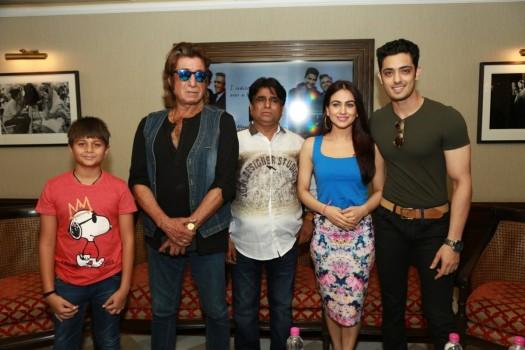 Actors Shakti Kapoor, Aksha Pardasany and Kashyap Barbhaya during the promotion of their upcoming film 