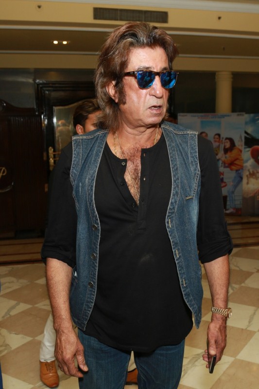 Bollywood actor Shakti Kapoor spotted during the promotion of his upcoming film "Love U Family" in New Delhi on June 6, 2017. Shakti Kapoor,Aksha Pardasany,Kashyap Barbhaya,Love U Family,Love U Family movie promotion,Love U Family promotion,Love U Family promotion pics,Love U Family promotion images,Love U Family promotion stills,Love U Family promotion pictures,Love U Family pr
