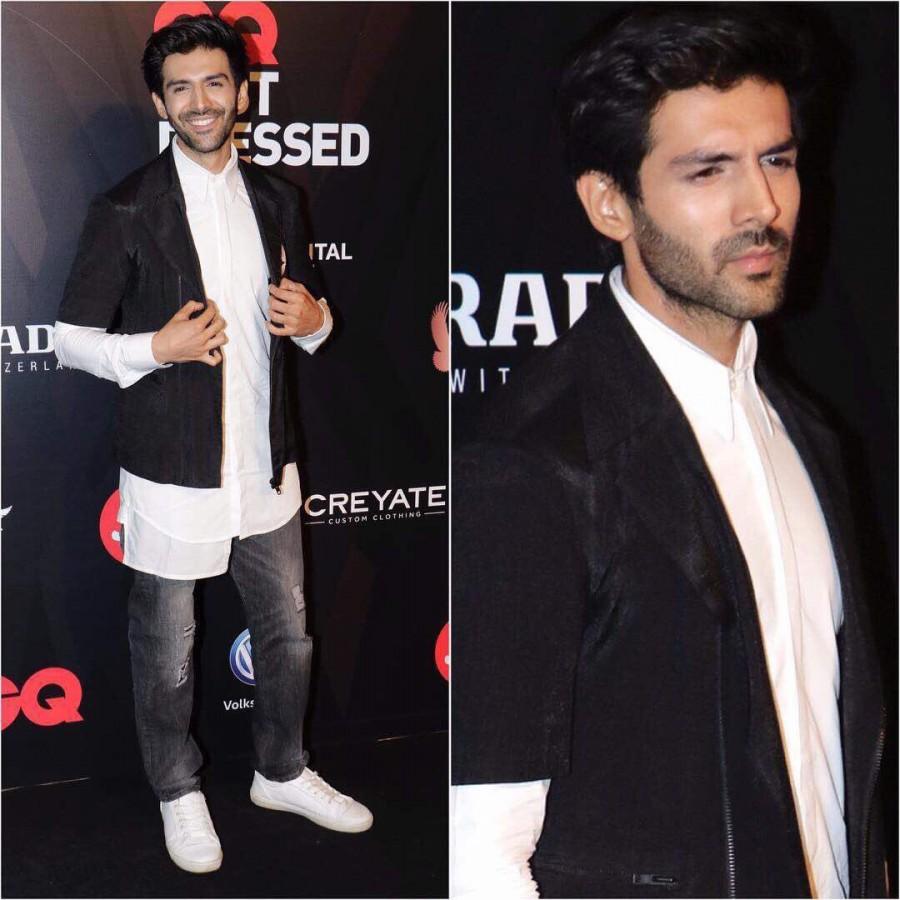 Karthik Aryan: This amazing actor who was last seen in Pyar Ka Punchanama 2 is the one to look out for when it comes to style and easy, breezy fashion sense. It's interesting how he occasionally adds a pop of colour, be it in the form of bright, bold blazers or by a losing the tone with white sneakers or tie. Saqib Saleem,Karthik Aryan,Vicky Kaushal,Ali Fazal,Harshvardhan Kapoor,Jim Sarbh,oung Fashion Brigade of B-Town