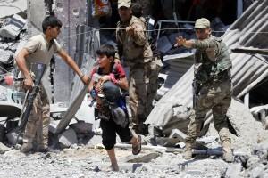 Western Mosul,Mosul,Islamic State,Children flee,Islamic State’s last