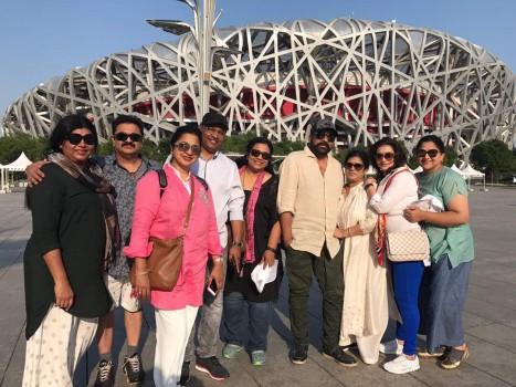 Megastar Chiranjeevi, who has been out of the country for over a week, bonded with colleagues from yesteryear on a trip to China. Actress Radikaa Sarath Kumar, who was also part of the trip tweeted the pictures on Thursday.
