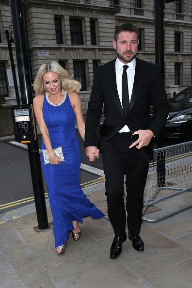 Kristina Rihanoff stuns in a royal-blue gown with boyfriend Ben for Short Lives Midsummer Ball. Kristina Rihanoff with boyfriend Ben Cohen,Kristina Rihanoff and Ben Cohen,Kristina Rihanoff,Ben Cohen,charity ball,Short Lives Midsummer Ball,Banqueting House
